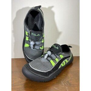 Fila Black and Neon Green Athletic Shoes